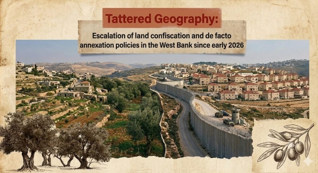 Fragmented Geography and the Escalation of Land Confiscation and De Facto Annexation Policies in the West Bank Since the Beginning of 2026